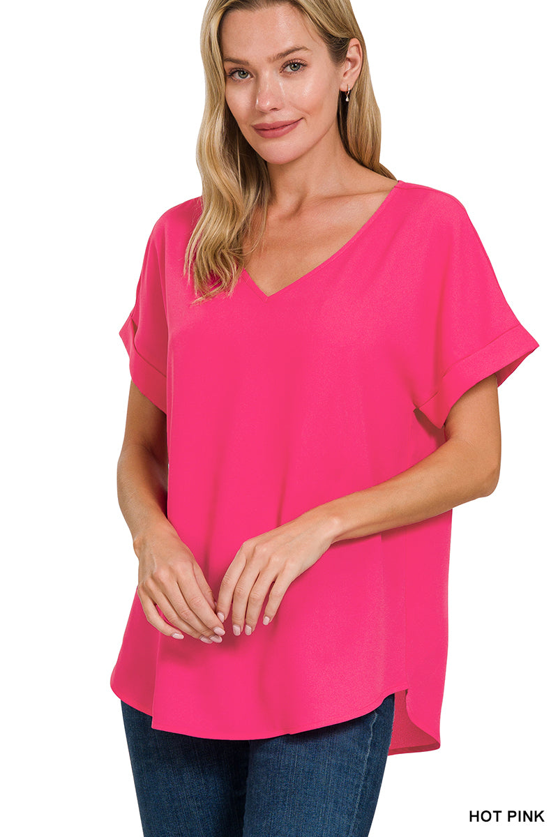 Make Life Easy Top (Hot Pink)