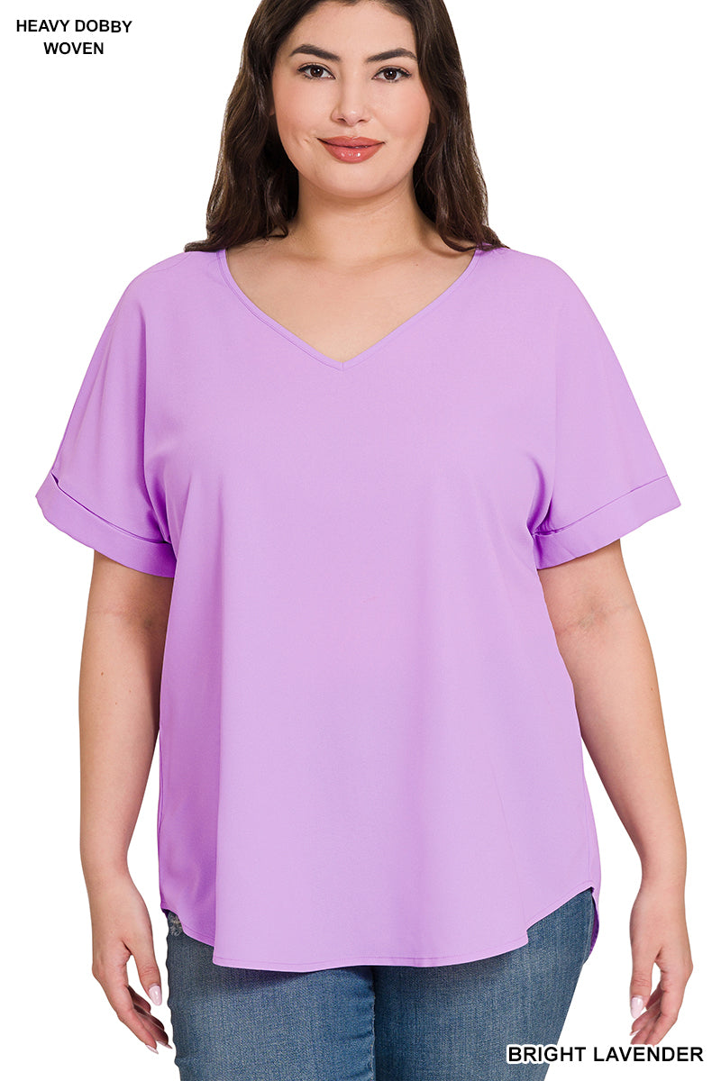 Curvy Make Life Easy Top (Lavender)