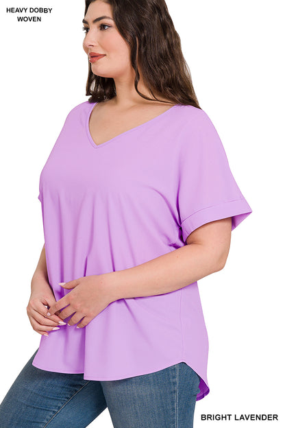 Curvy Make Life Easy Top (Lavender)