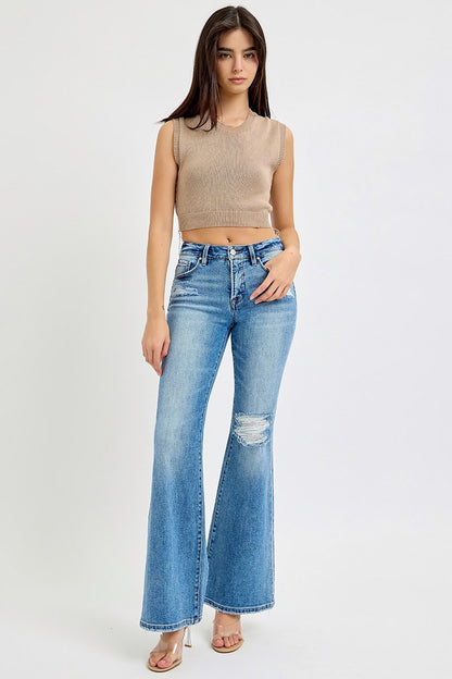 Timeless Charm Tummy Control Flare Jean - Medium Wash