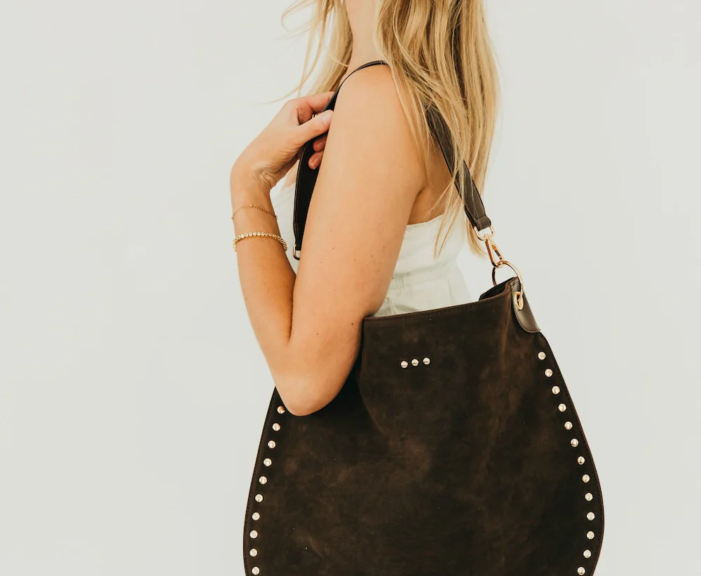 Hendrix Suede Hobo Bag - Chocolate - Delta Swanky Girl