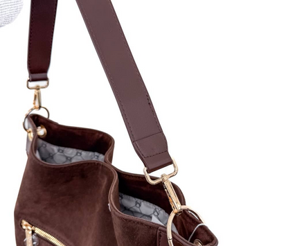 Hendrix Suede Hobo Bag - Chocolate - Delta Swanky Girl