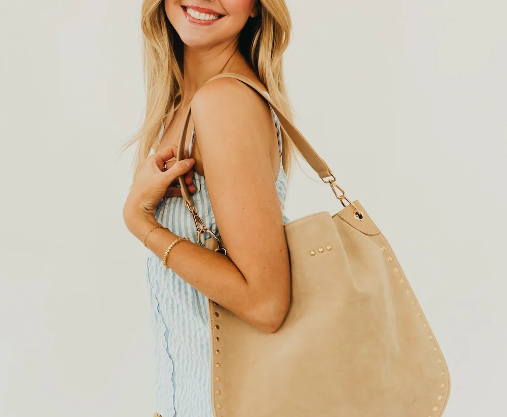 Hendrix Suede Hobo Bag - Oat - Delta Swanky Girl