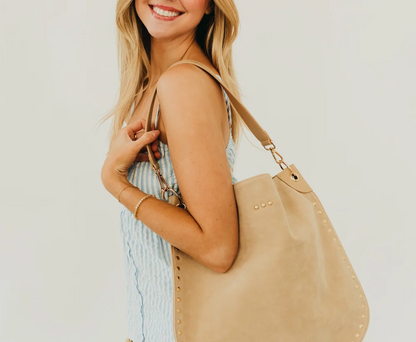 Hendrix Suede Hobo Bag - Oat - Delta Swanky Girl
