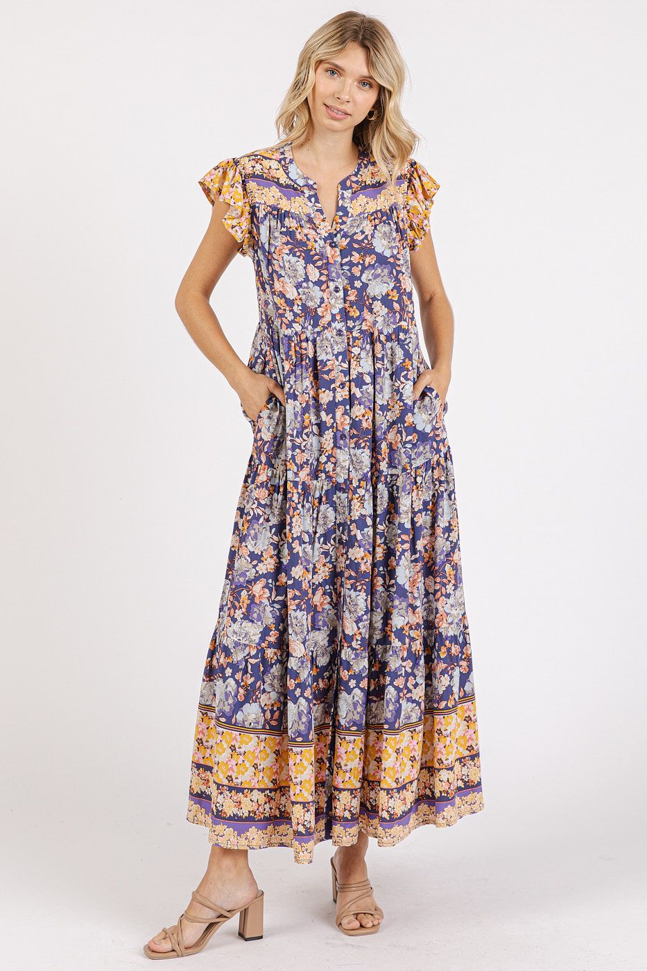 Blueberry Sunset Maxi Dress