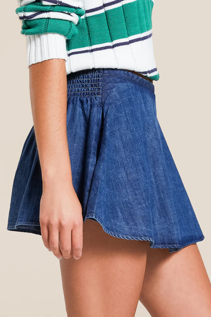 Lohan Paradise Denim Skort - Delta Swanky Girl