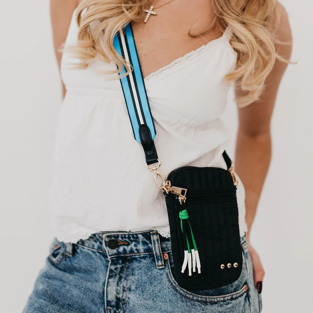 Eliza Quilted Crossbody - Black