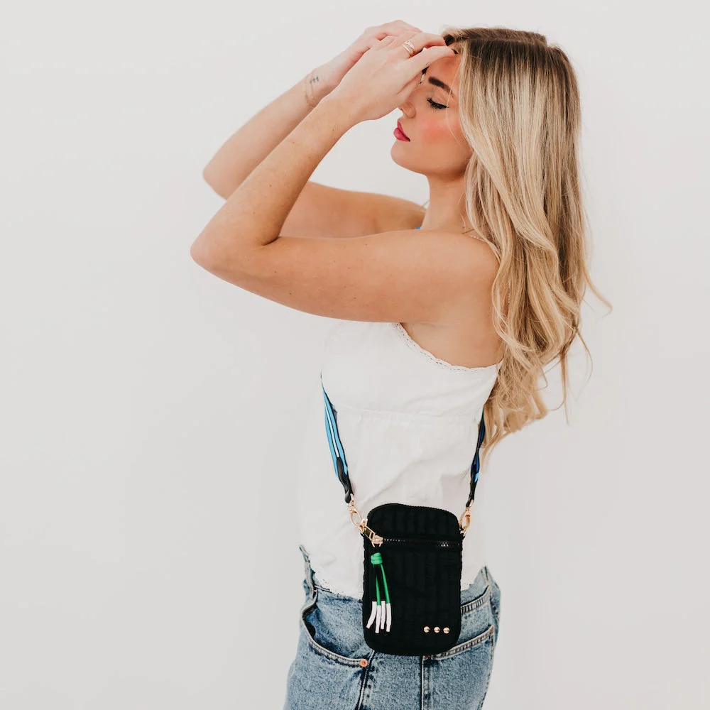 Eliza Quilted Crossbody - Black