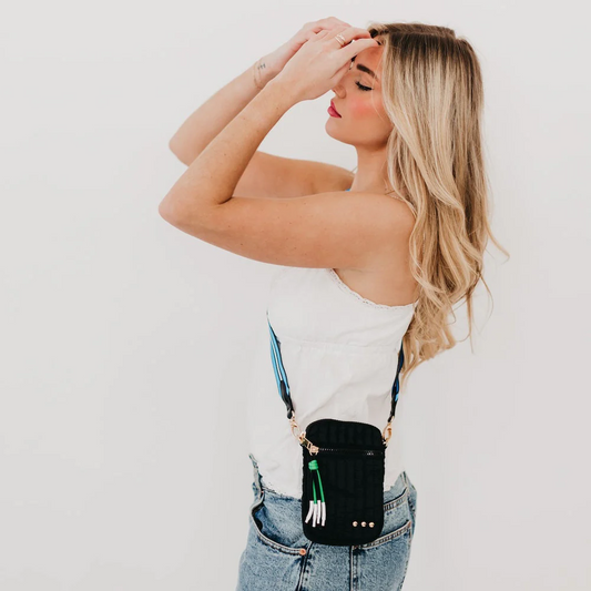 Eliza Quilted Crossbody - Black