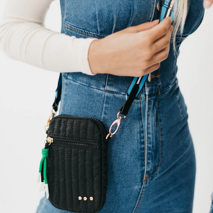 Eliza Quilted Crossbody - Black