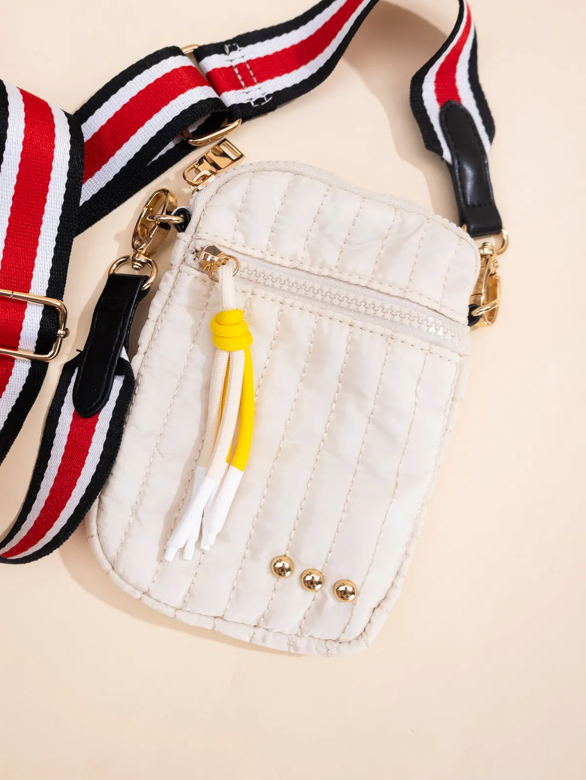 Eliza Quilted Crossbody - Cream