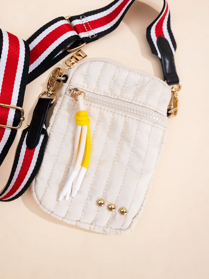 Eliza Quilted Crossbody - Cream