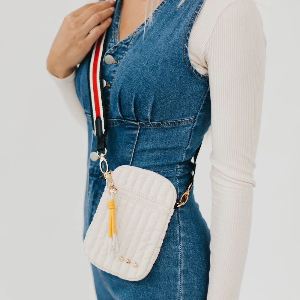 Eliza Quilted Crossbody - Cream