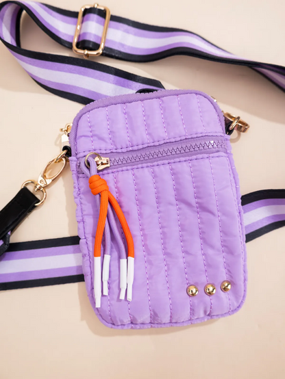 Eliza Quilted Crossbody - Purple