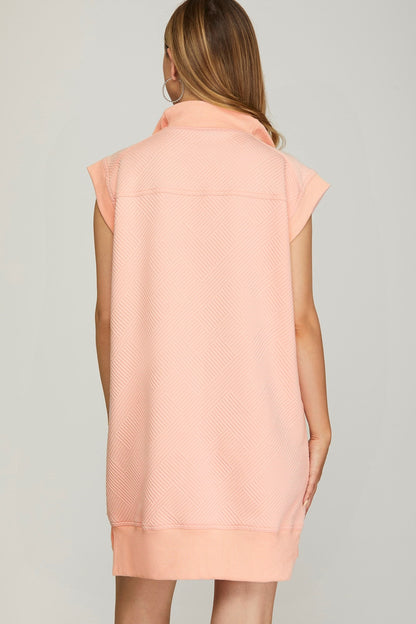 Full Of Life Textured Dress (Pink)