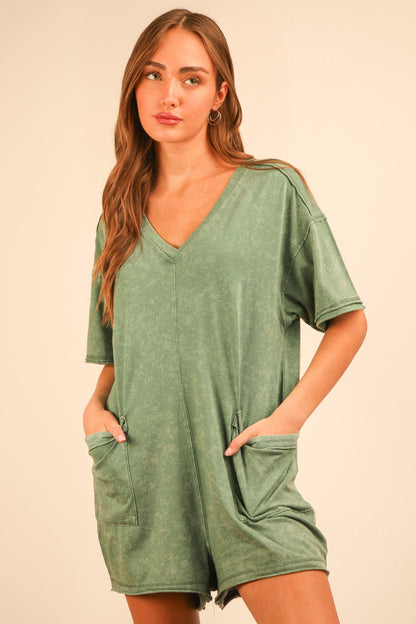 Sunrise Relaxed Romper - Green
