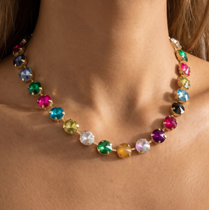 All That Jazz Chunky Crystal Collar Necklace