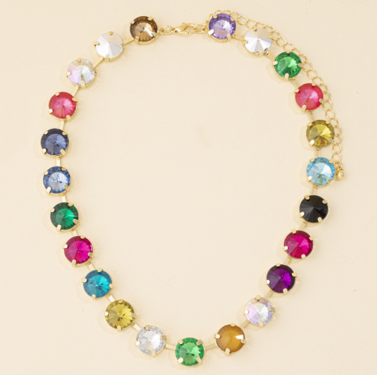All That Jazz Chunky Crystal Collar Necklace
