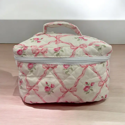 Tie The Knot Train Case (Pink)