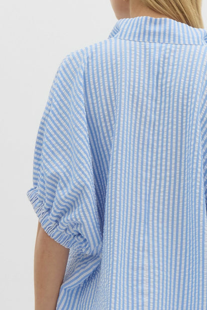 Coastal Breeze Striped Top (Blue)