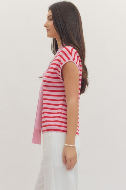 Tea Time Sweater Wrap Knit Top - Delta Swanky Girl
