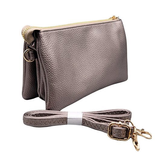 The Perfect Crossbody Clutch (Pewter)