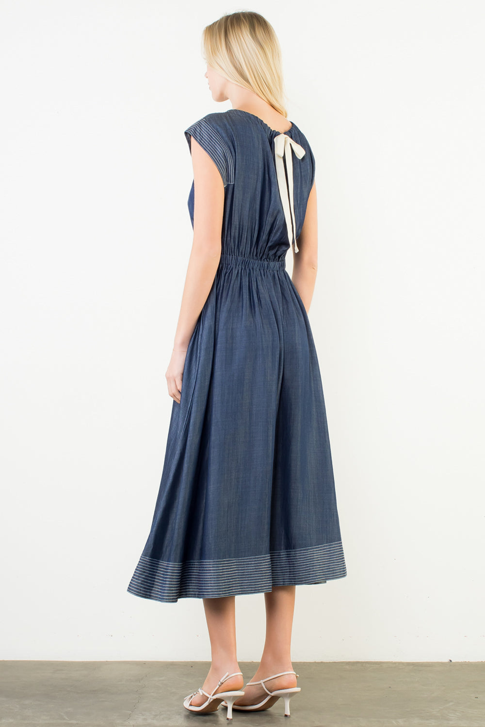Knox Denim Midi Dress - Delta Swanky Girl