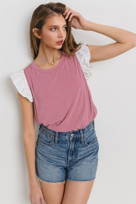 Tell Your Bestie Shift Top (Pink)