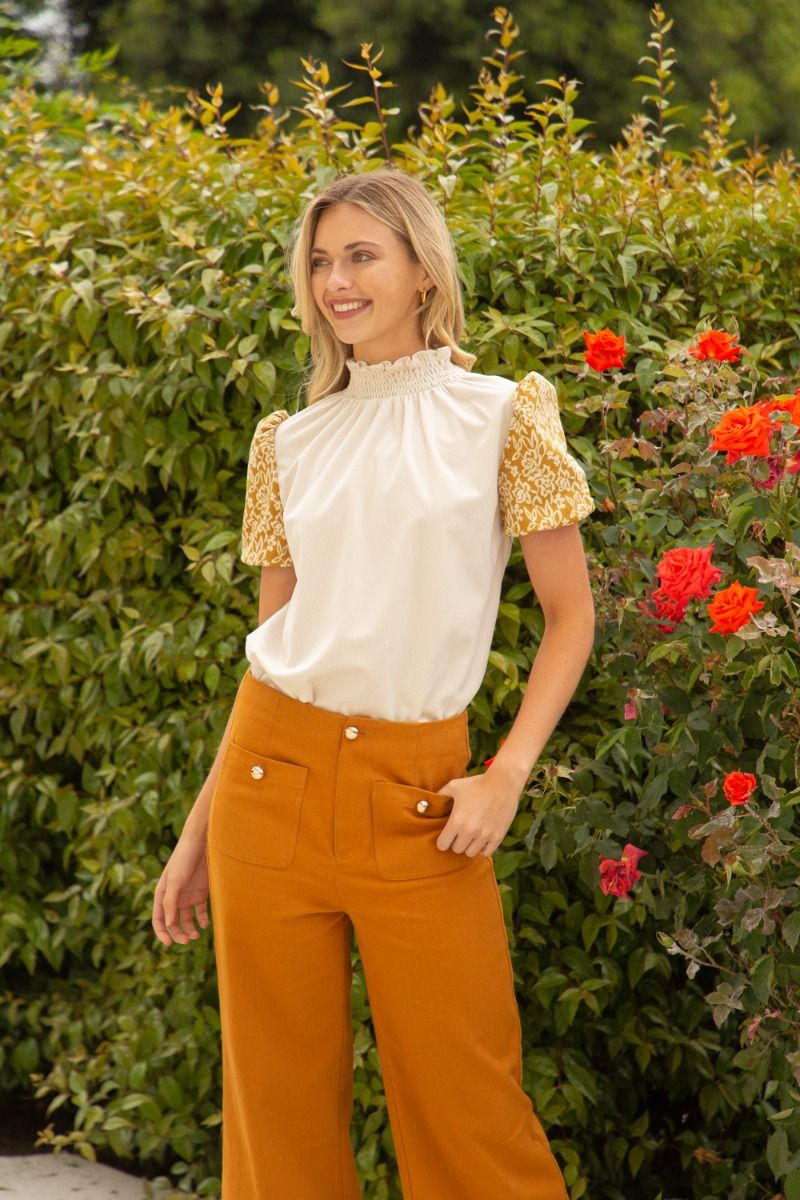 Marcia Corduroy Top (Ivory)