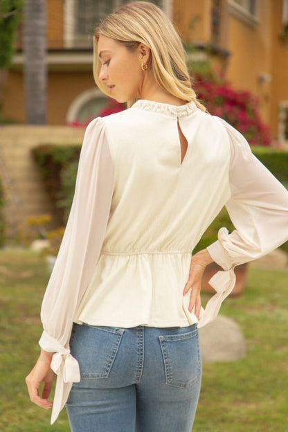 Just Be You Ruffled Suede Top