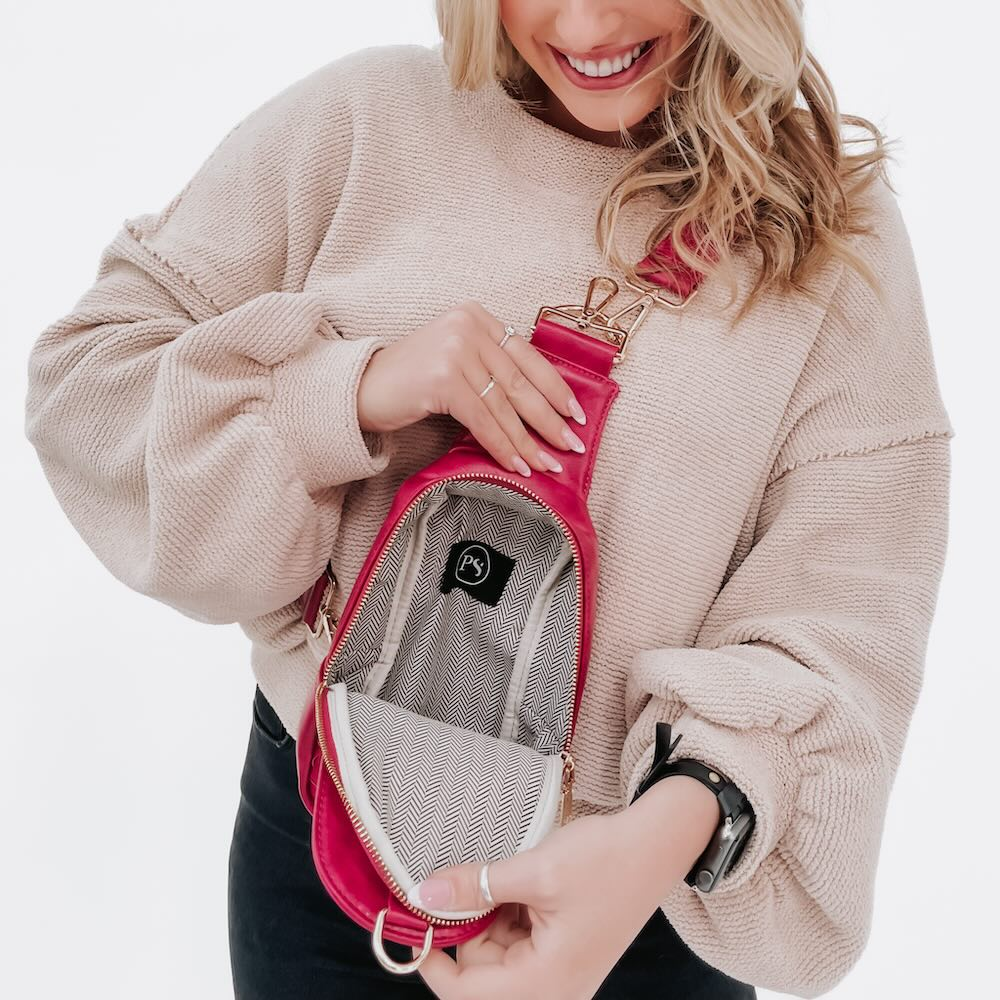 Mattie Woven Sling Bag - Peony - Delta Swanky Girl