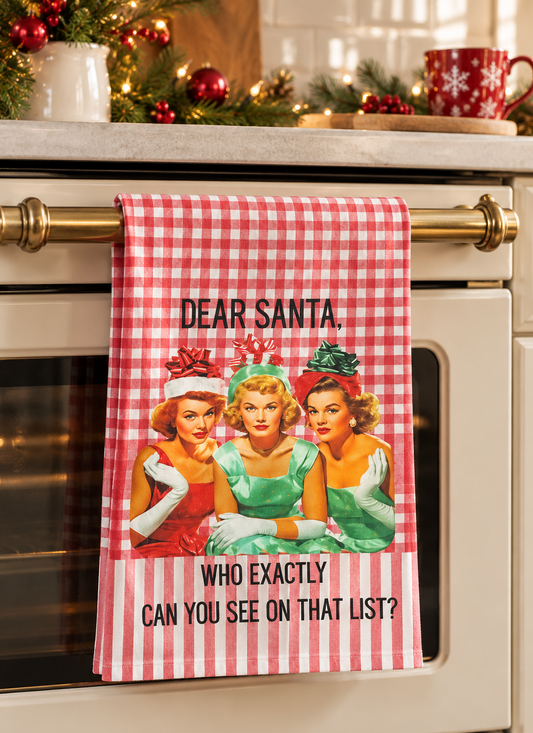 The Christmas Cheer Tea Towel | Festive & Funny Holiday Kitchen Towel