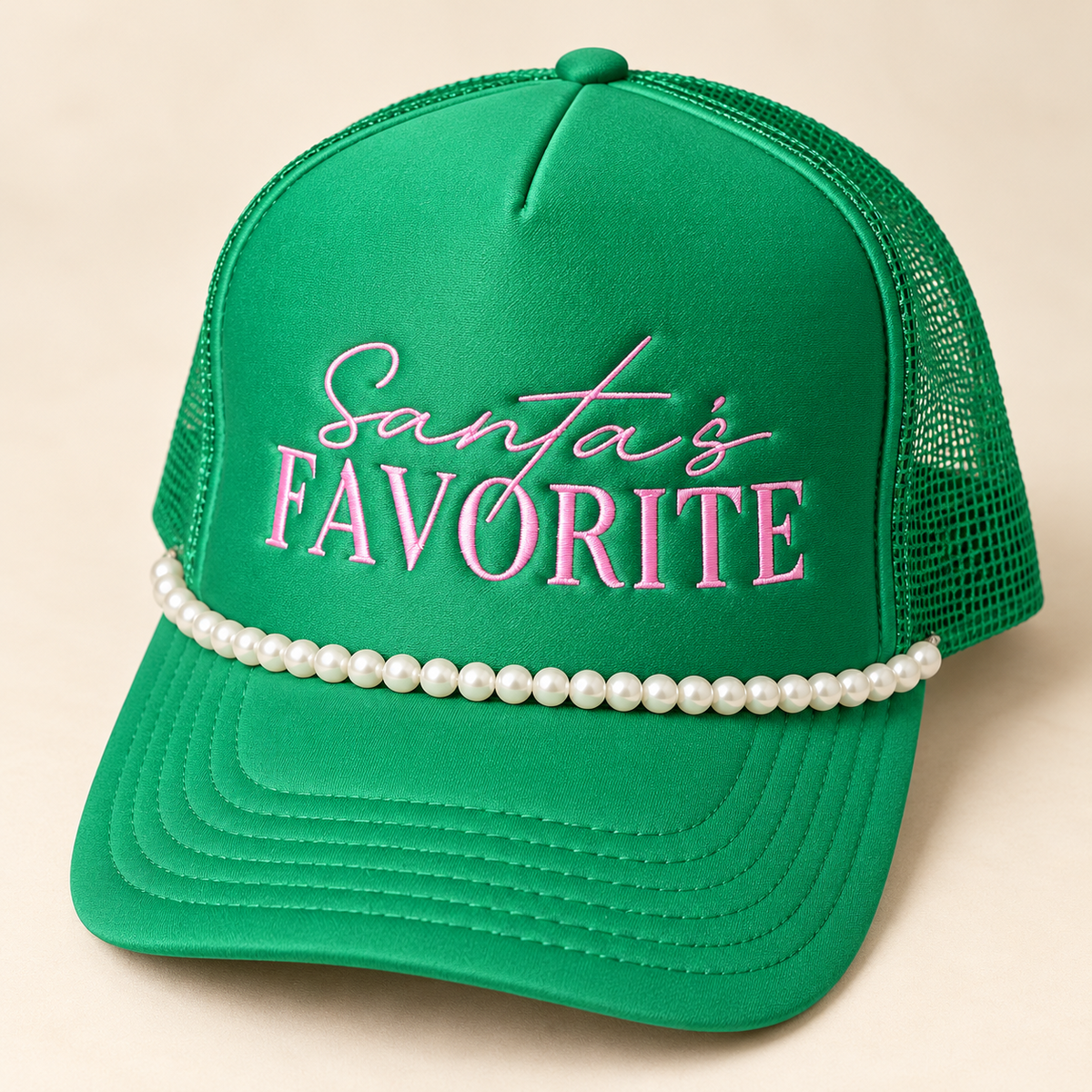 The Merry Mischief Trucker Hat | Embellished Christmas Hat