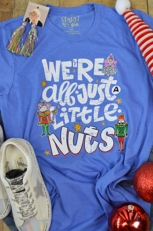 Just A Little Nuts Graphic Tee (Blue)