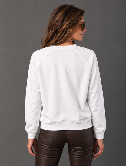 The Pumpkin Patch Chic Sweatshirt | White Fall Graphic Sweatshirt