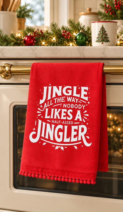 The Christmas Cheer Tea Towel | Festive & Funny Holiday Kitchen Towel