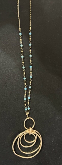 Eleanor Beaded Necklace (Turquoise)