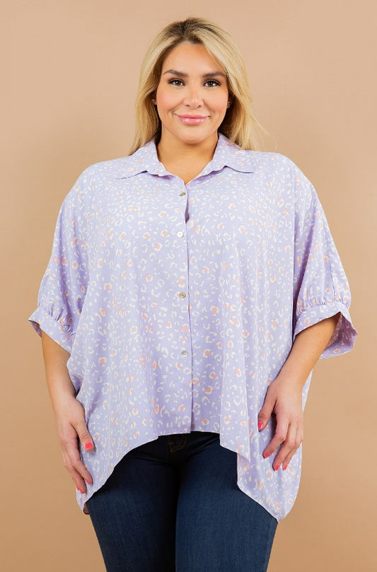 Curvy Back in Time Top (Purple) - Delta Swanky Girl