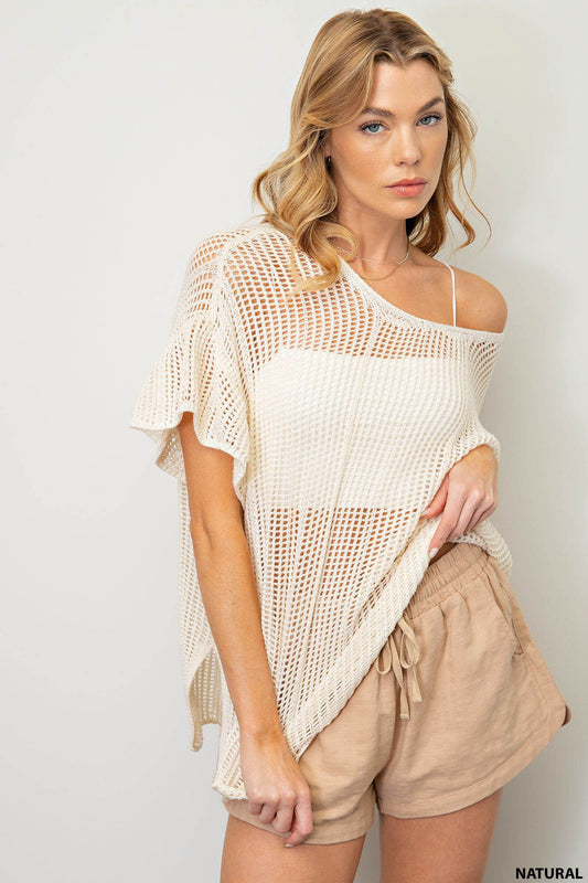 GiGio Open Knit Top - Delta Swanky Girl