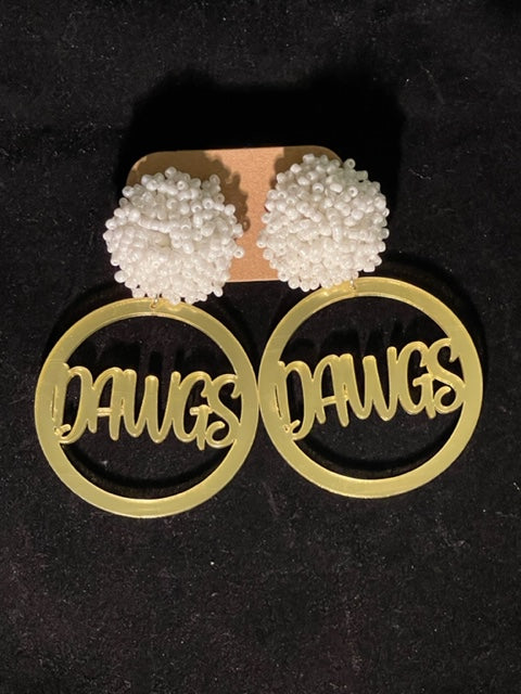 Swanky Design Earrings (Dawgs) - Delta Swanky Girl
