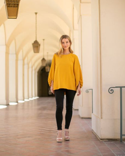Curvy Better Days Ahead Top (Mustard) - Delta Swanky Girl