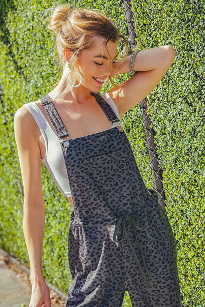 The Sassy Overalls (Olive Leopard)