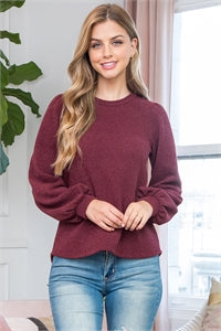 Curvy Out of the Woods Sweater (Maroon) - Delta Swanky Girl