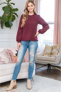 Curvy Out of the Woods Sweater (Maroon) - Delta Swanky Girl