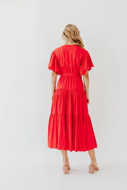 The Milan Maxi Dress (Red) - Delta Swanky Girl
