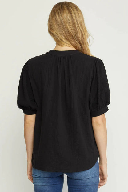 Emma Top (Black) - Delta Swanky Girl